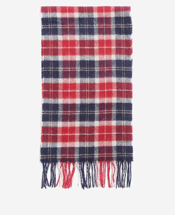 Barbour Tartan Lambswool Scarf (Cranberry Tartan)