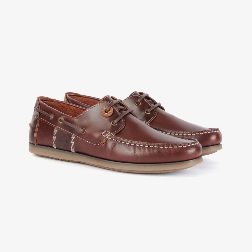 Barbour Wake Men's Boat Shoe (Mahogany)