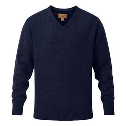 Schoffel Lambswool V Neck Jumper (Navy)