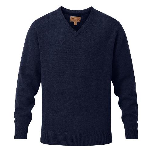 Schoffel Lambswool V Neck Jumper (Navy)