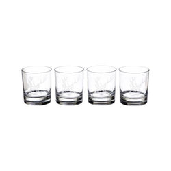 Stag Glass Tumbles (Set of 4)