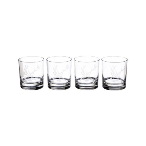 Stag Glass Tumbles (Set of 4)