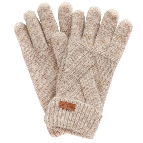 Barbour Dace Cable-Knit Gloves (Sand/Beige)