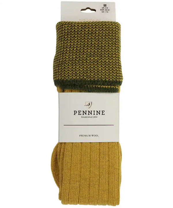 Pennine Penrith Wool Shooting Socks (Olive/Pollen)
