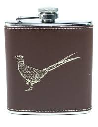 Brown Leather 6oz Hip Flask