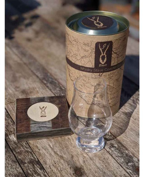 J Boult Designs Whisky Coaster & Glass Set
