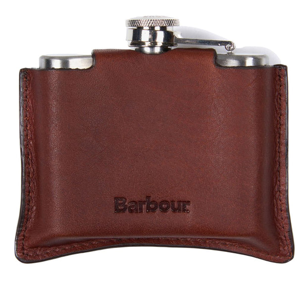Barbour 4oz Hip Flask (Brown)