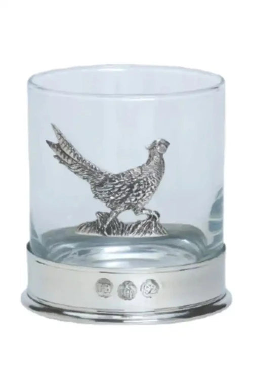 Whisky Glass Running Pheasant