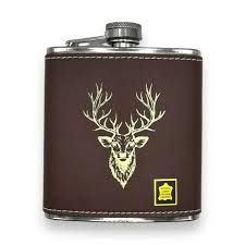 Brown Leather 6oz Hip Flask