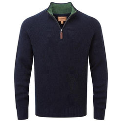 Schoffel Forres Lambswool 1/4 Zip Jumper (Navy)