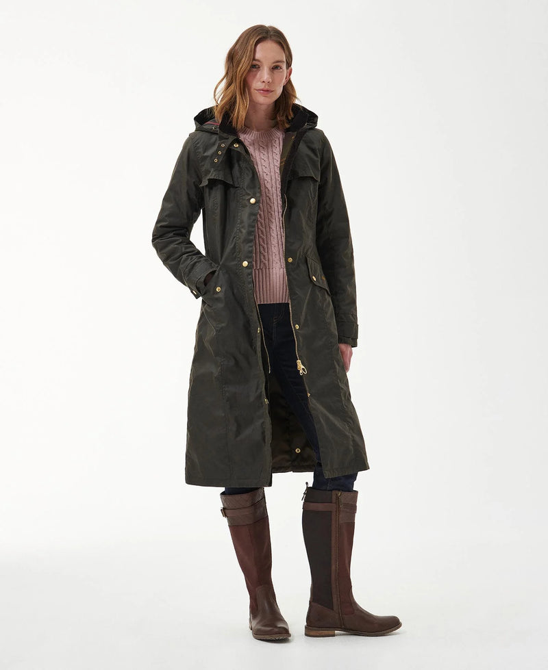 Barbour digby wax jacket olive deals