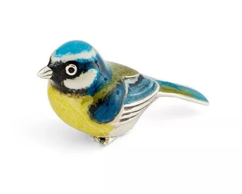 Saturno Silver & Enamel Blue Tit