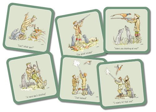 Game Shooting Coasters (Set of 6)