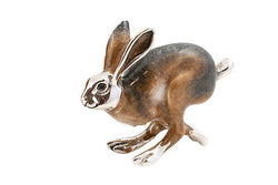 Saturno Silver & Enamel Hare (Medium)