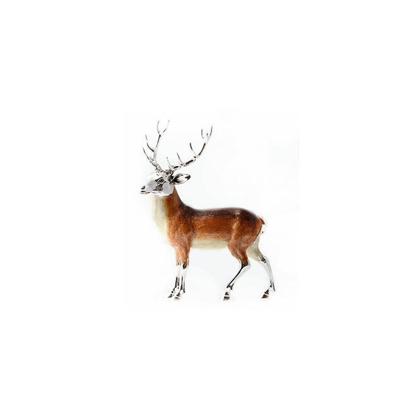 Saturno Silver & Enamel Stag (Medium)