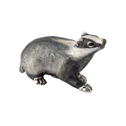 Saturno Silver & Enamel Badger (Large)