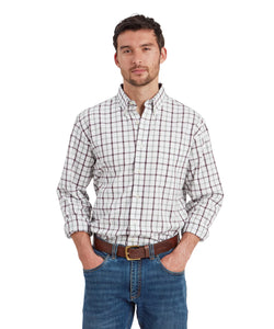 Schoffel Brancaster Classic Shirt ( Wine Check )