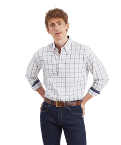 Schoffel Brancaster Classic Shirt (Stone Blue Check)