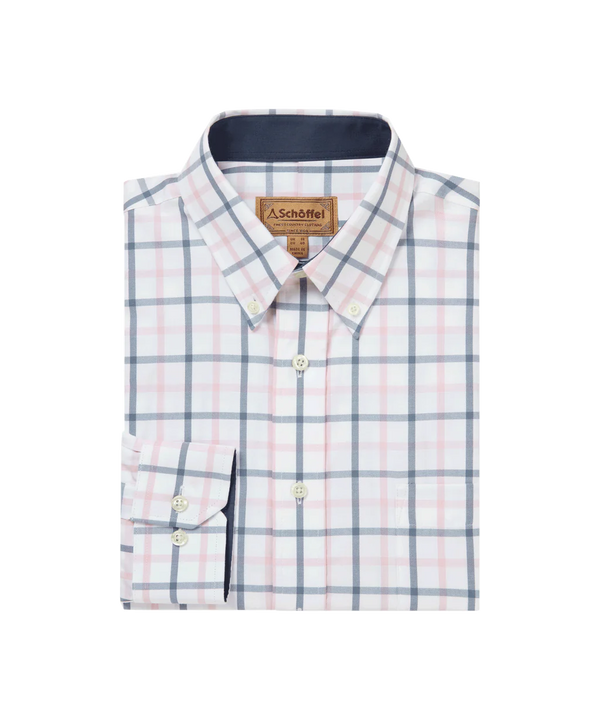 Schoffel Brancaster Classic Shirt (Stone Blue Check)