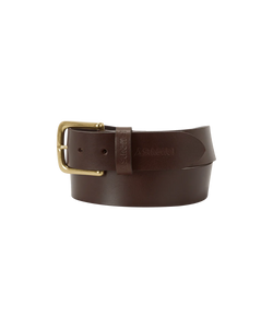 Catleton Mens Leather Belt (Dark Brown)