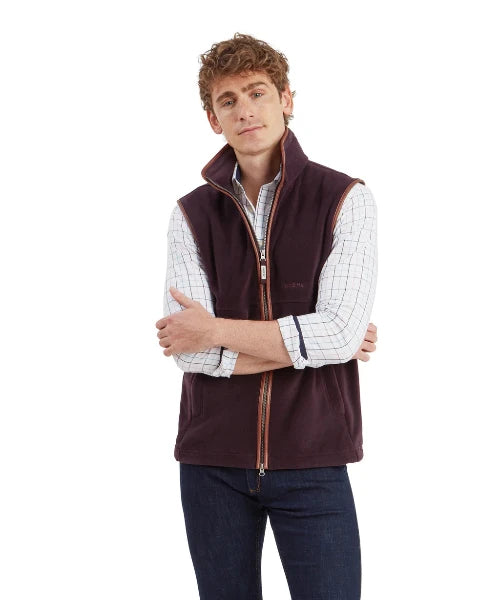 Schoffel Oakham Fleece Gilet (Port)