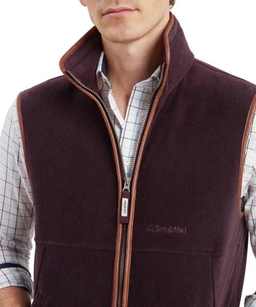 Schoffel Oakham Fleece Gilet (Port)