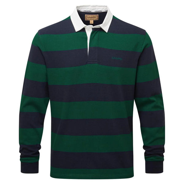 Schoffel St Mawes Rugby Shirt (Navy/Green Stripe)