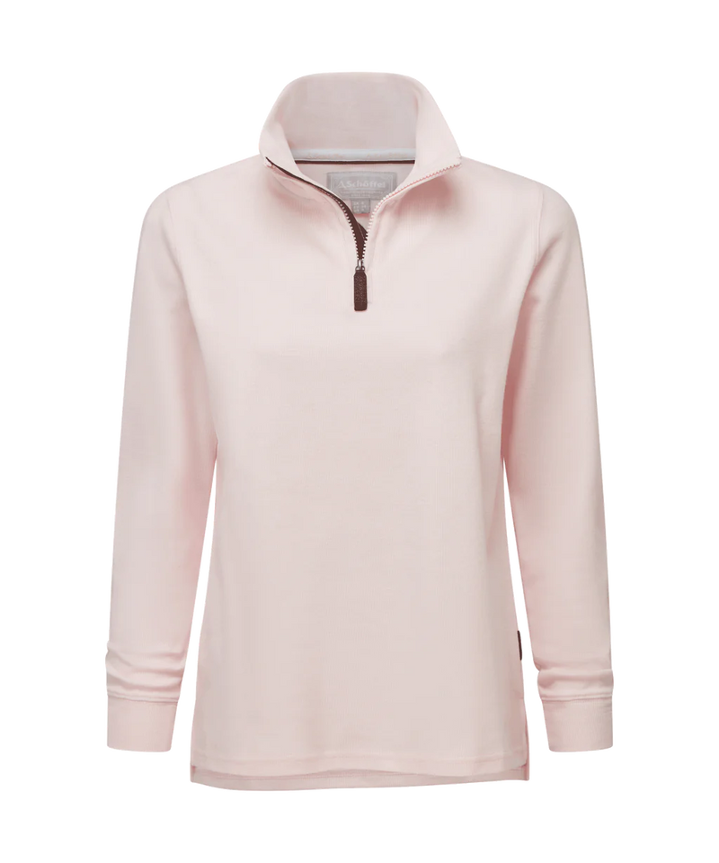 Schoffel Womens Appletree Bay Quarter Zip (Pale Pink)