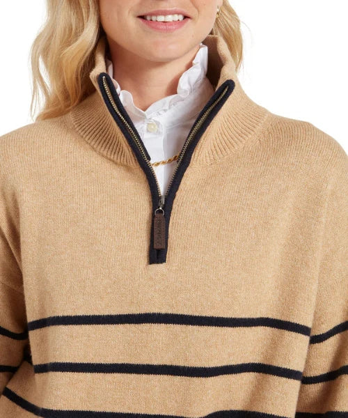 Schoffel Sandsend 1/4 Zip Jumper (Warm Sand)