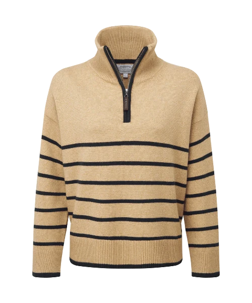 Schoffel Sandsend 1/4 Zip Jumper (Warm Sand)