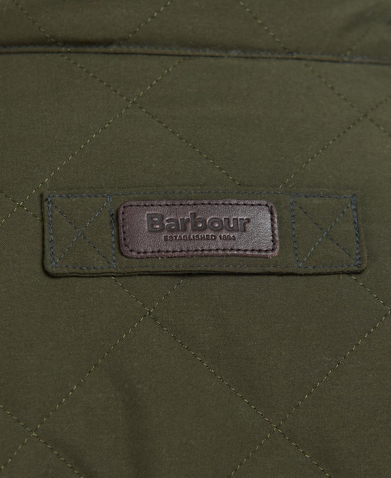 Barbour Waterproof Shoveler Quilted Jacket (Dark Olive)
