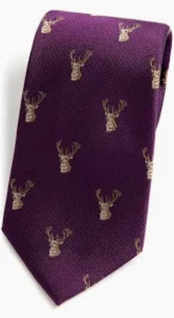 Laksen Stag Head Tie (Purple)