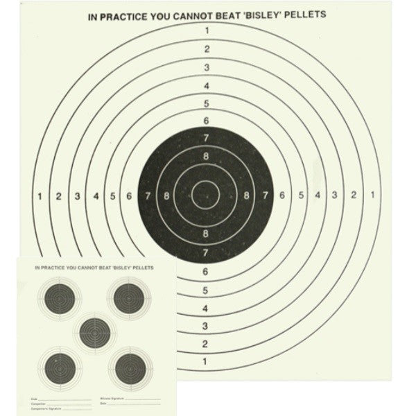Five and One Heavy Duty Targets By Bisley (17cm)