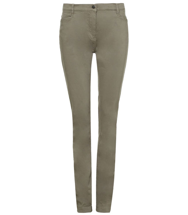 Stretch cotton trousers (Olive)