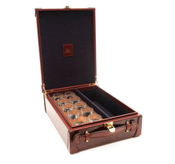 10 Shot Glasses in Leather Case