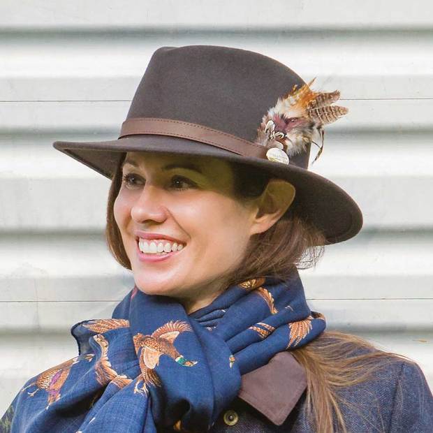 Suffolk Fedora Dark Brown (Gamebird Feather)