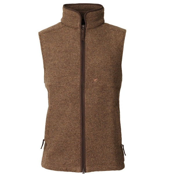 Laksen Isla Felted Wool Fleece Vest (Camel)