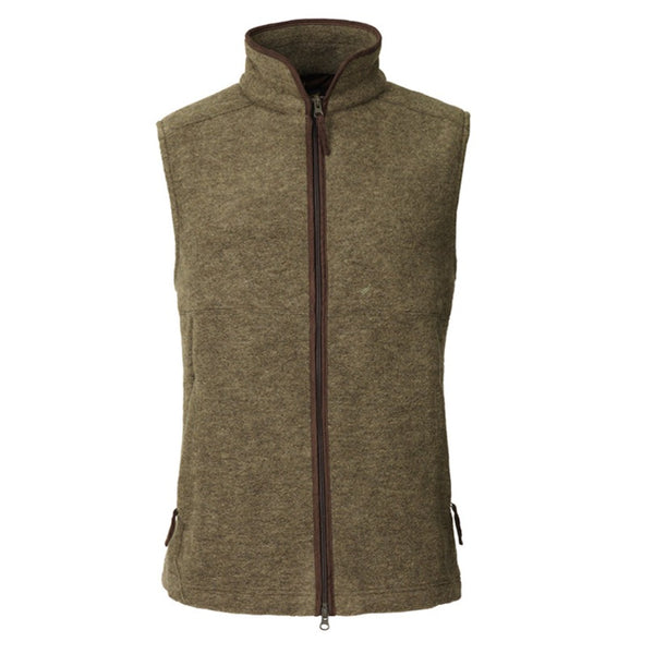 Isla Felted Wool Fleece Vest (Olive)