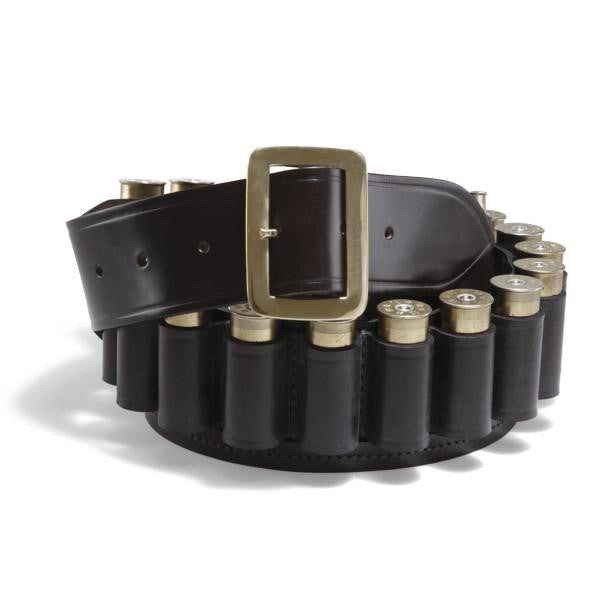 Croots Malton Bridle Leather 12 Gauge Cartridge Belt (Dark Havana)