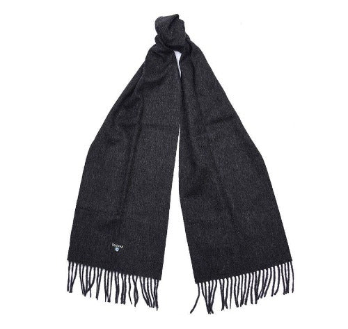 Plain Lambswool Scarf (Charcoal)