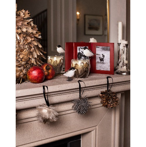 Feather Ball Decorations (Set of 6)