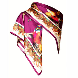 Large Square Silk Scarf 'Turf War' (Mulberry)