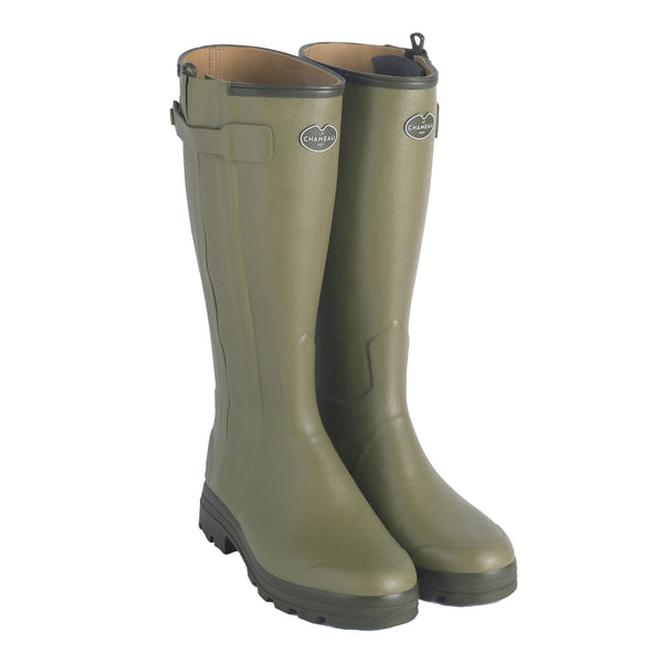 le chameau mens boots green countryside wellies