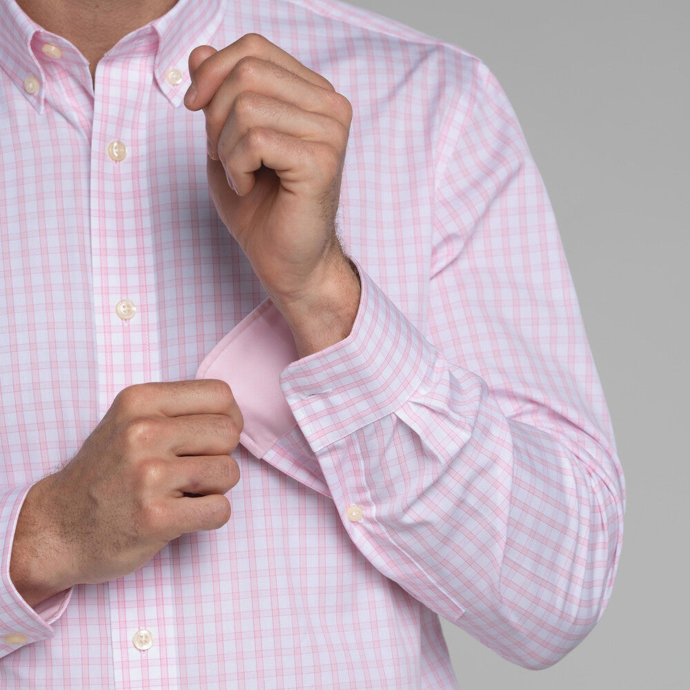 Harlyn Tailored Fit Shirt (Pink Check)