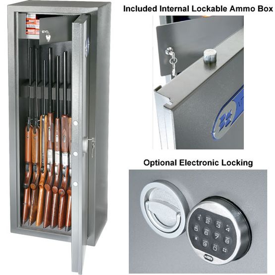 Atlas AS14 14 Gun Cabinet With Internal Locking Top