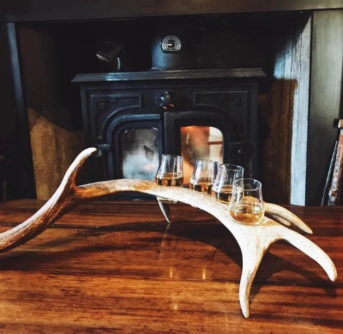 Handmade Fallow Antler Whisky Flight