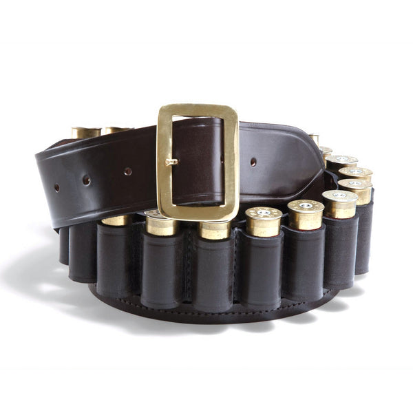 Croots Malton Bridle Leather 20 Gauge Cartridge Belt (Dark Havana)