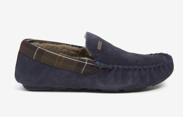 Barbour Monty Slippers  (Navy Suede)