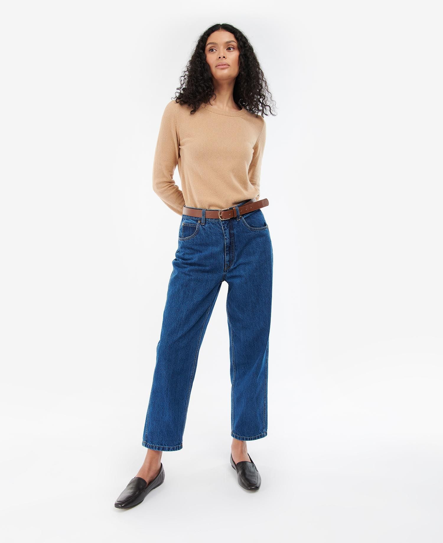 Pendle crew knit (cream/rosewood)
